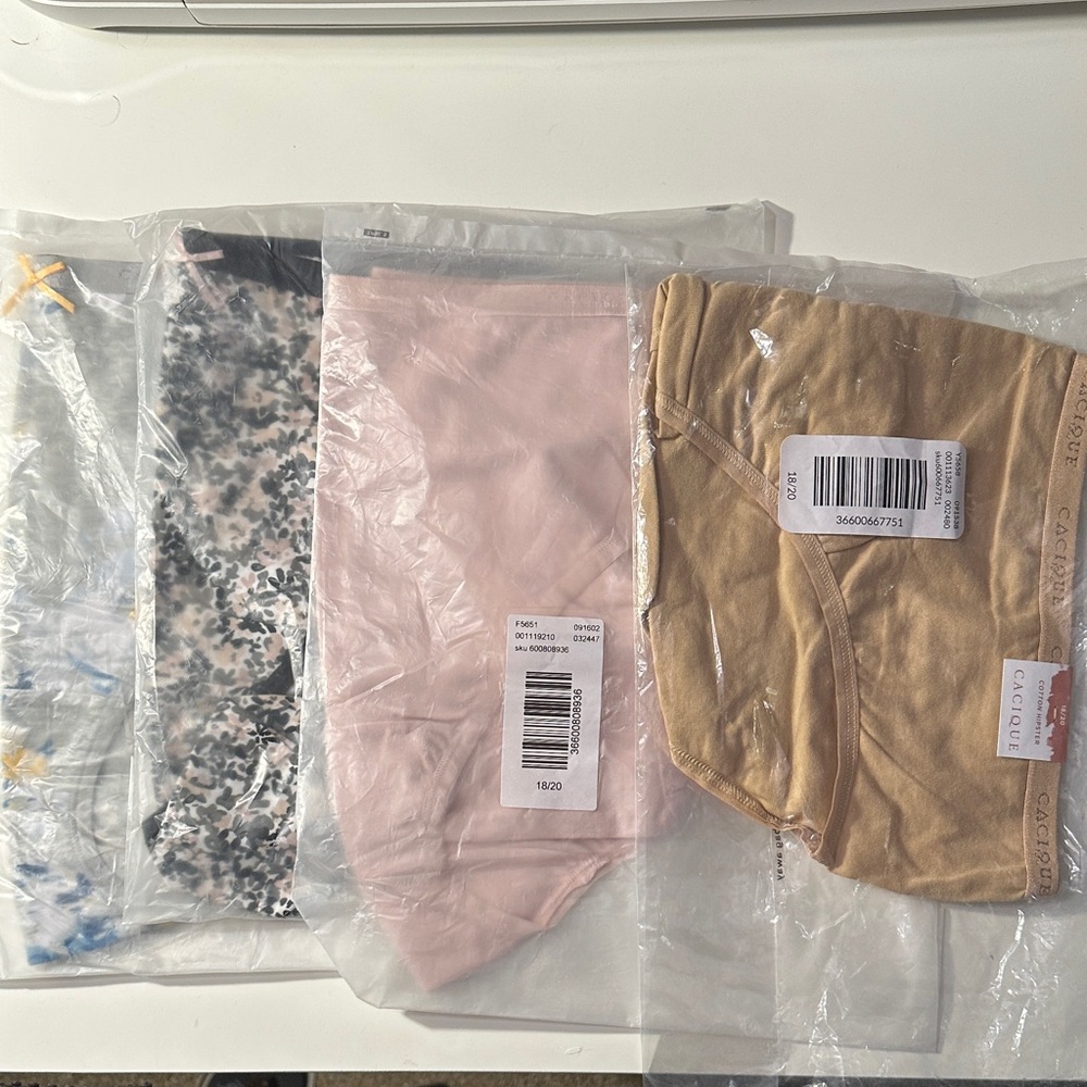 Lane Bryant- Pink, Tan, Multicolor NEW in store plastic and tags underwear